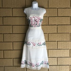 Mooerkerr Silk Embroidered Dress